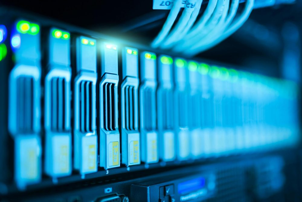 Serverrack in een datacenter